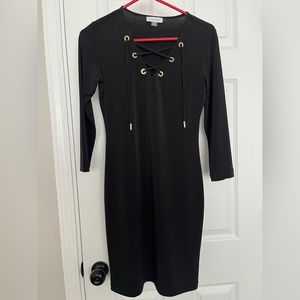 Calvin Klein NWOT Black Midi Dress Size 2